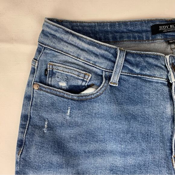 Judy Blue women's size 16 W relaxed fit distressed denim jeans - Picture 5 of 13